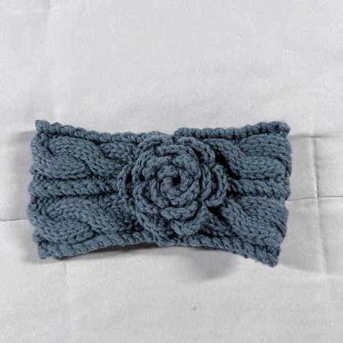 Unbranded Womens Toddler Girls Crochet Cable Knit Headband Light Blue