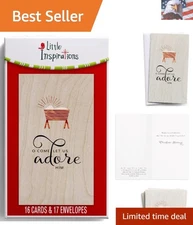 Little Inspirations - O Come Let  Adore Him - 16 Christmas Boxed Cards, KJV 1...