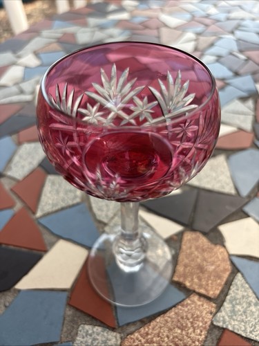 verre cristal st louis Rouge Lot Verres St Louis 6 Verres à vin Cristal St Louis - Imagen 2 de 4