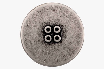5 Stück Coole silber Metall Knöpfe matt 4 Löcher