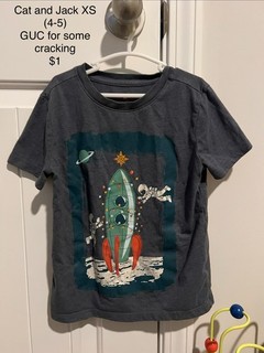 Camicia spaziale Cat And Jack ragazzo manica corta XS 4/5