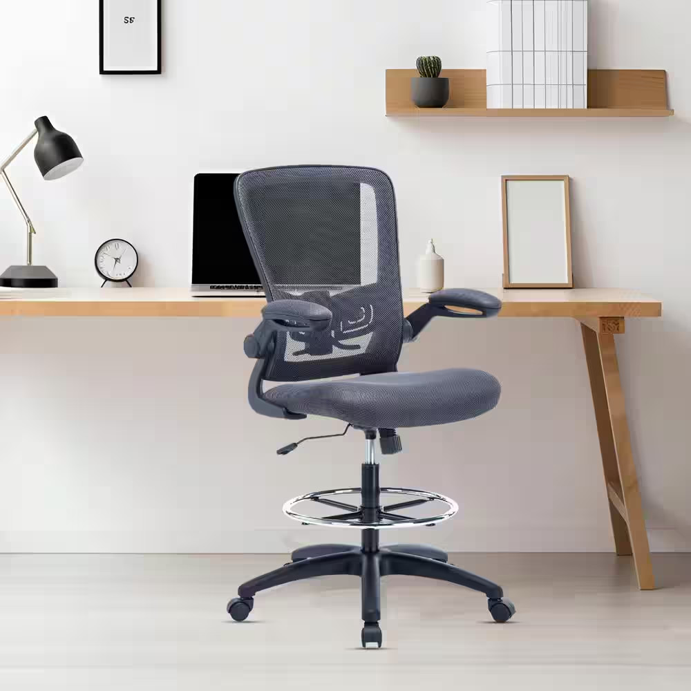 Tall Office Chair For Standing Desk With Breathable Mesh Lum