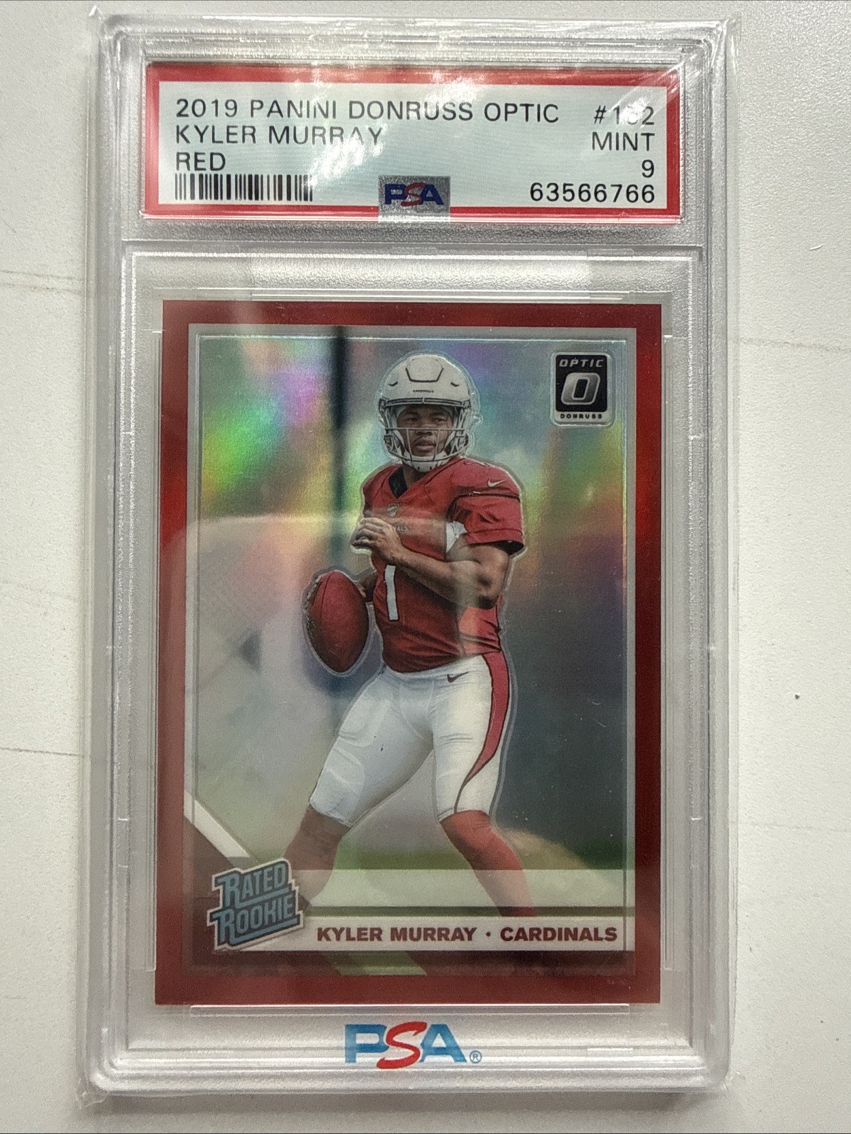 2019 Donruss Optic Kyler Murray #152 Red Prizm /99 PSA 10 RC Card NFL Cardinals