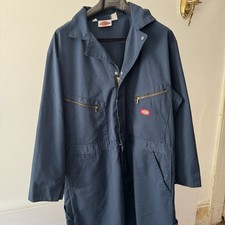 Vintage Dickies Navy Blue Coveralls Jumpsuit Workwear Size 50 Medium Chest 25"