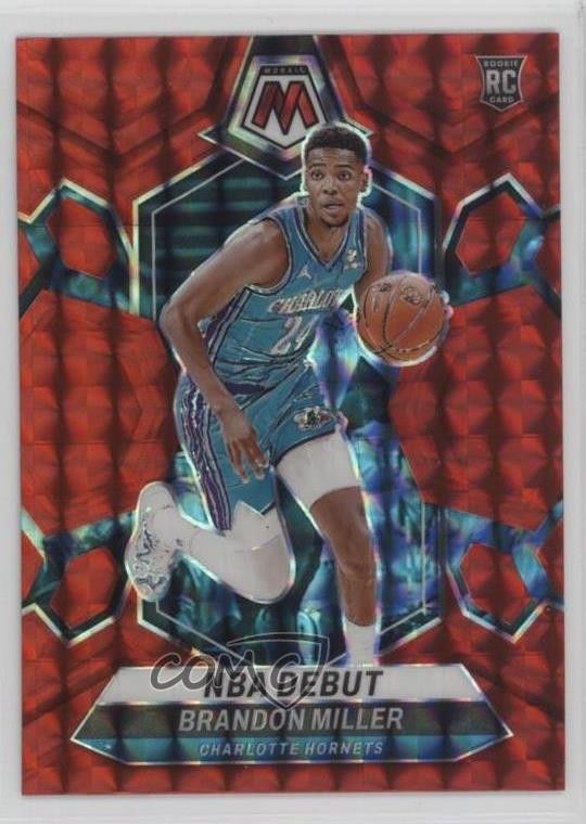 2023-24 Panini Mosaic NBA Debut Red Mosaic Prizm Brandon Miller #252 13fz