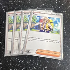 4X Arven 186/197 SV03: Obsidian Flames Non holo- Playset