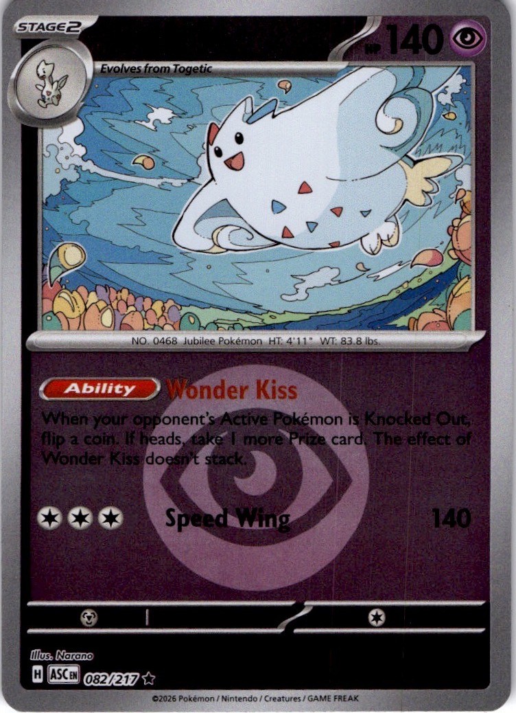 Togekiss (Energy Symbol Pattern): Ascended Heroes 082/217 NM