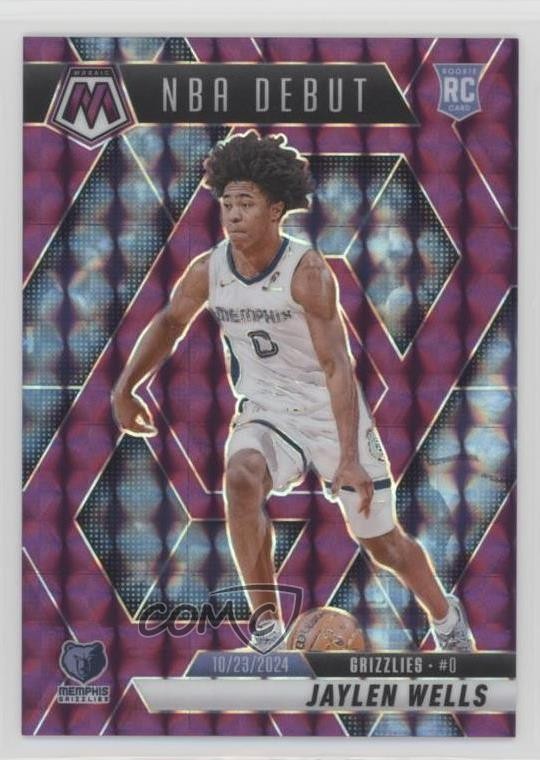 2024 Panini Mosaic NBA Debut Purple Prizm 38/99 Jaylen Wells #260 Rookie RC 6m7