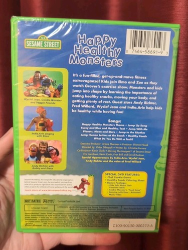 BRAND NEW Sealed Sesame Street Happy Healthy Monsters DVD 2007 Rare - Picture 2 of 3