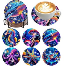 Ekuxom 6 Pcs Diamond Art Coasters Kits, DIY O...
