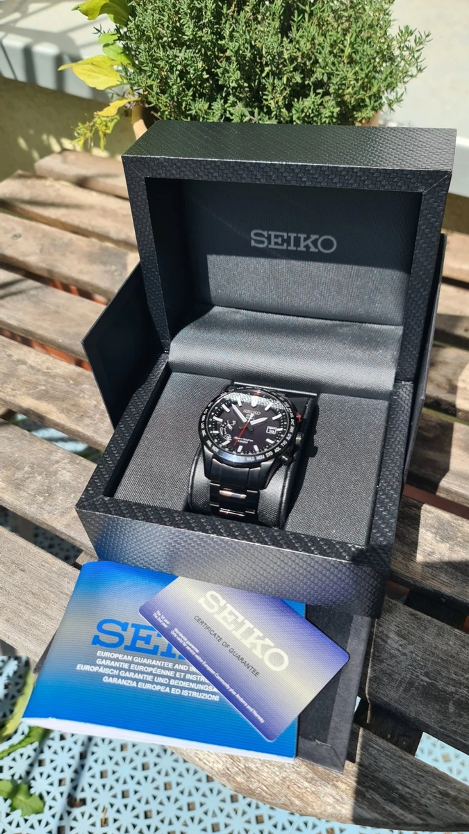 RARE Seiko Sportura GPS Solar World Time - SSF005J -8X22- Astron GPS Technology 