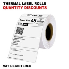 4X6" ROYAL MAIL COMPATIBLE LABELS ZEBRA DIRECT THERMAL RM PRINTER EVRI DHL TNT