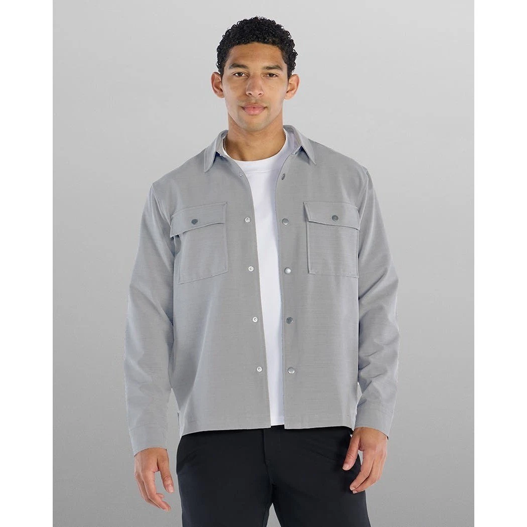 BYLT Basics NWT Men's Kinetic Overshirt Storm Grey Performance Snap- 3XL