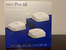 eero Pro 6E Tri-Band AXE5400 Wi-Fi 6E Router Mesh System - White (3-Pack)