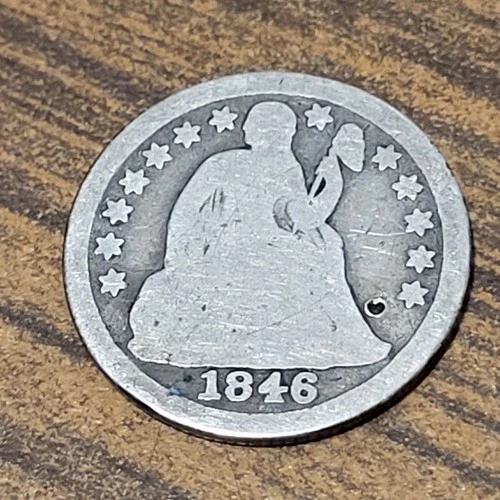 1846 Liberty Seated Dime 10c, Key Date Rare Make Offer