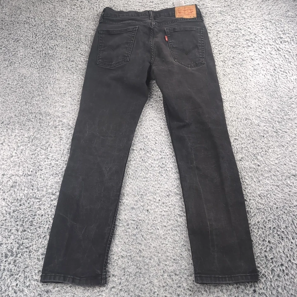 Pantalones de mezclilla Levis 514 para hombre 31X30 negros Normcore desgastados tareas al aire libre pierna recta Foto 2 de 4