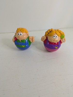 Vintage Hasbro Weebles Wobble Lot of  2 Characters Boy & Girl