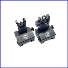 Versatile BUIS with Fiber Optic Reticle: Ideal for Firearm and Bow Applications