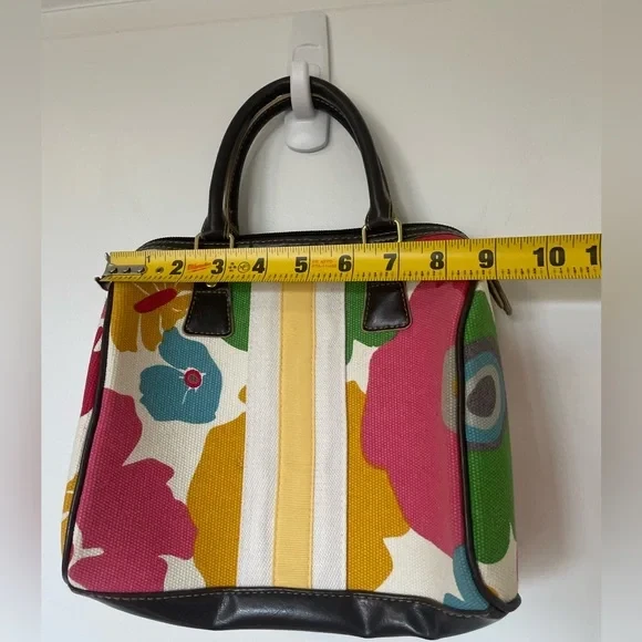 Bolso de mano vintage años 90 Y2K Victoria's Secret pequeño floral a rayas femenino Foto 3 de 4