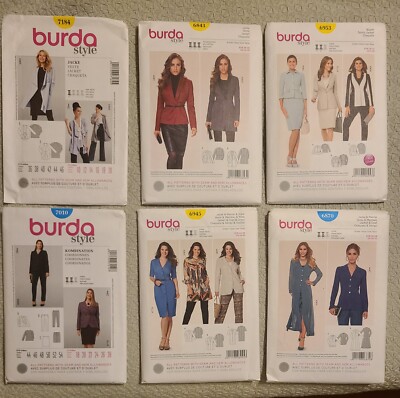 Burda Women Blazer Business Pant Suit Jacket 6-30 6843 6870 7010 6953 6945 7184