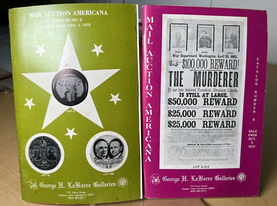 Mail Auction Americana Catalog #8 1977 & #9 1978 George H. LaBarre Galleries