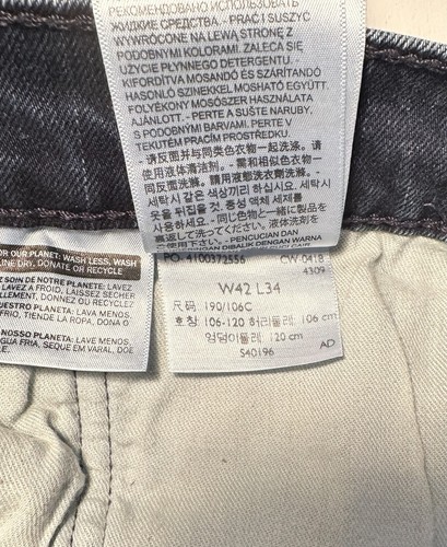 Levi Strauss 559 Mens Jeans 42X34 Dark Blue Classic 5-Pocket Casual Denim Pant - Picture 7 of 7