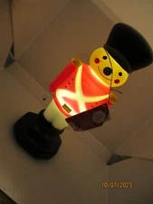 HOLIDAY TIME 11" LIGHT-UP TABLETOP SOLDIER PLASTIC BLOW MOLD NEW W/TAG