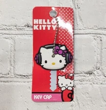Hello Kitty Loungefly Key Cap Cover PURPLE HEADPHONES 2011 Sanrio RARE