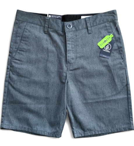 NWT VOLCOM Frickin Chino Stretch Shorts Straight Modern Fit Youth Sizes 29 & 30