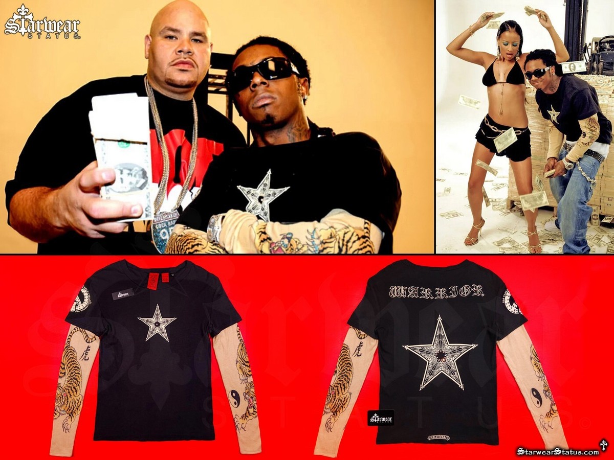 🔥LIL WAYNE A&G Cashmere x Chrome Hearts Crystal Y2K Rap Tee