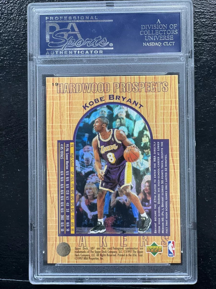 1996 97 UD3 Kobe Bryant Rookie 19 Los Angeles Lakers RC Rookie