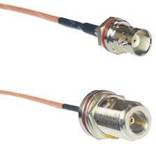 RG316 BNC FEMALE SM BULKHEAD to N FEMALE BULKHEAD RF Cable Rapid-SHIP LOT