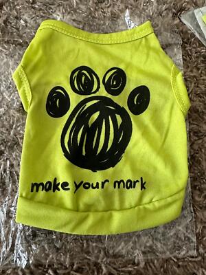 Pet Shirt for Dog or Cat Paw Print (Lime Green)