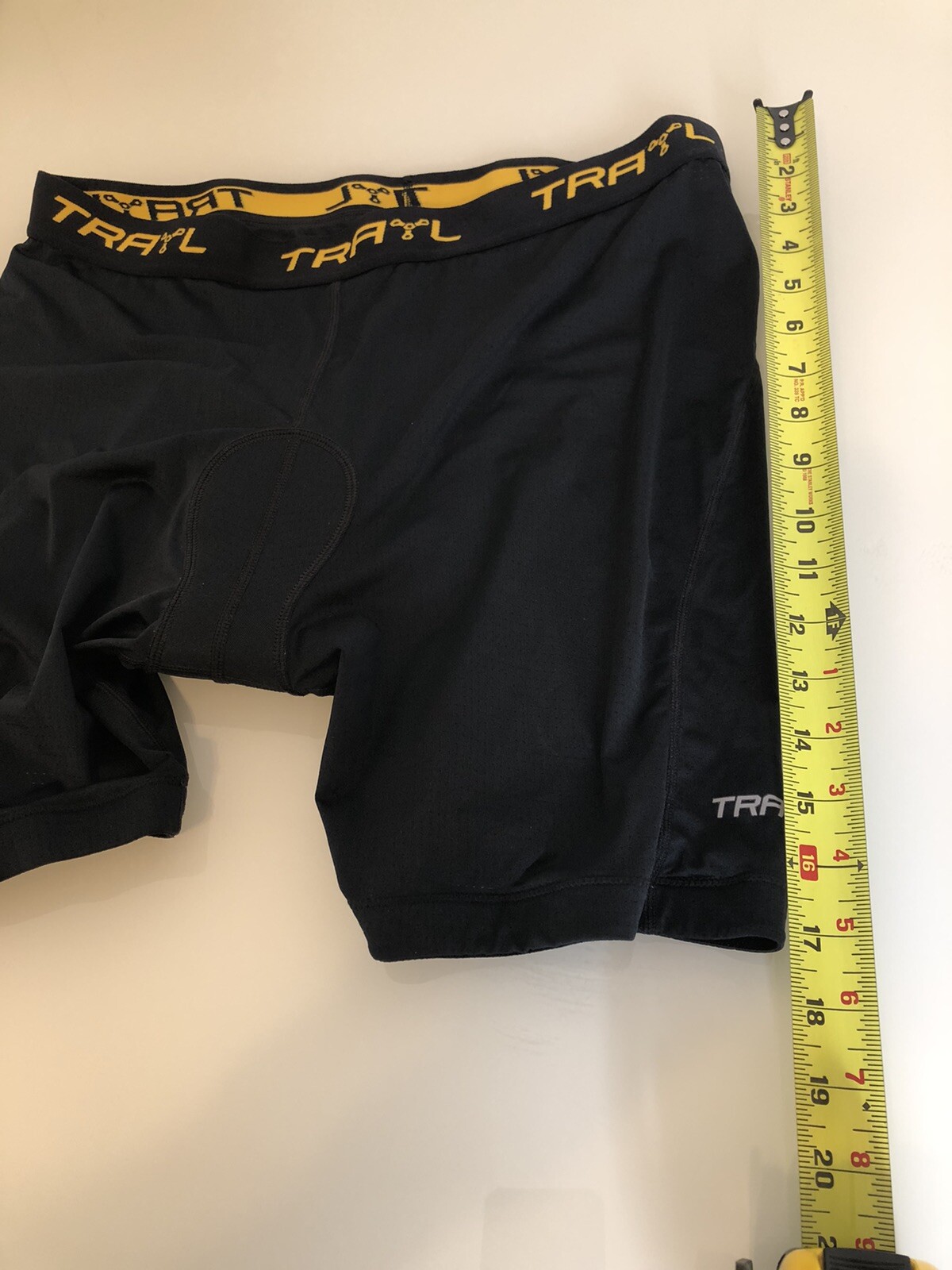 TRAYL NEW Mens Black Padded Cycling Shorts 2XL Liner Mountain Bike NEW