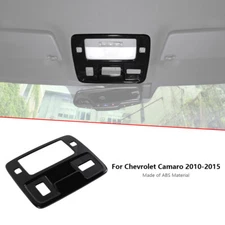 Black Reading Light Lamp Panel Decor Cover Trim Bezels For Chevy Camaro 2010-15