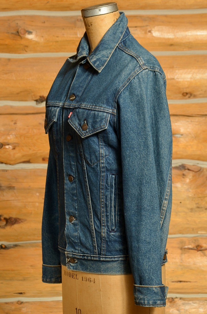 1980s Levis Trucker Jacket Dark Denim Four Pocket Levi's 506