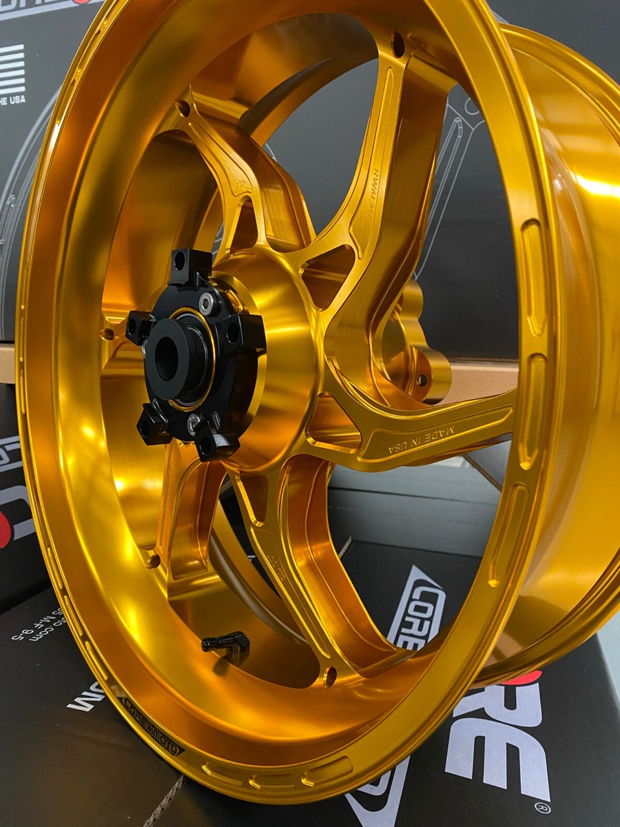 金色アーボック OZ Gass RS-A Gold Forged Alloy Wheels to fit Kawasaki ZX6R