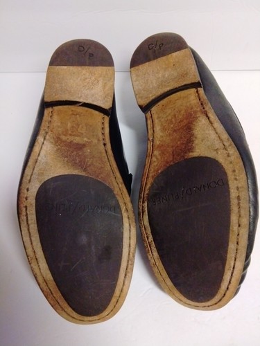 Donald Pliner Clint 61 7M Black Leather Loafers Made in Italy - Picture 7 of 9