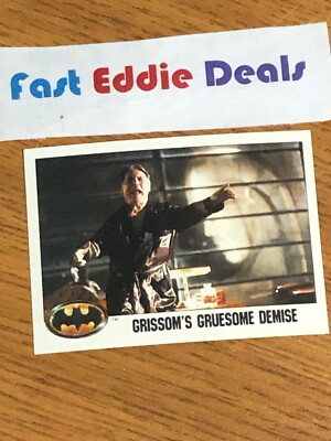 TOPPS 1989 BATMAN THE MOVIE BUBBLE GUM TRADING CARD 43 DCU GRISSOM SERIES ONE