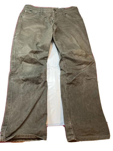 Kuhl Green RYDR PANTS Patina Dye 34/30 cotton SPANDEX Side Pocket, Straight Leg - Afbeelding 1 van 15