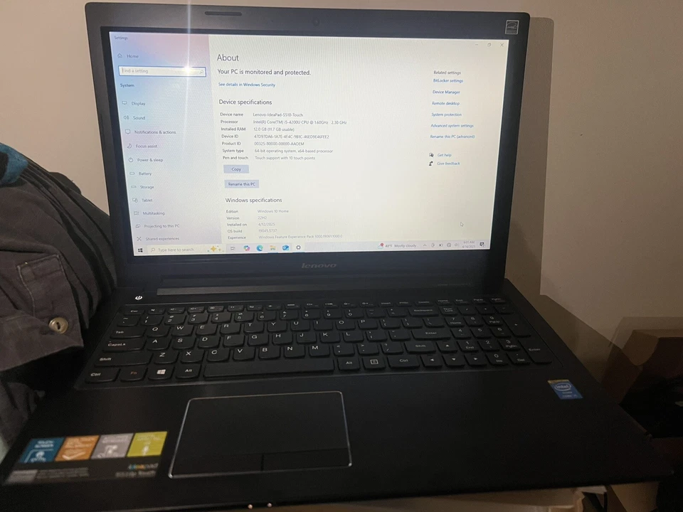 New Lenovo IdeaPad S510P i5-4200U Touch SCRN 1.60/ 2.30GHz 12GB DVD±/RW  1TB SSD - Image 3 of 4