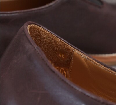 JACQUES SOLOVIERE PARIS ESPRESSO LEATHER ELASTIC FRONT LOAFERS