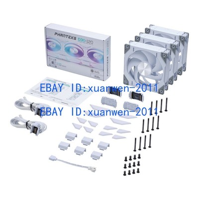 Phanteks D30 Reverse Fan - WHITE- 3-pack - D30-120 D-RGB 12CM