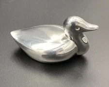 Tiffany Sterling Silver Duck Figurine/ Paperweight Desk Accessory
