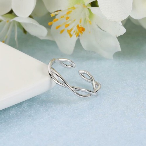 925 Sterling Silver plated Adjustable Finger Ring Cross Thumb Band UK For Love - Picture 6 of 12