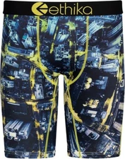Ethika Men’s Boxer Briefs - Skyline Night | City Lights View