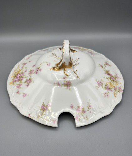 Antik Theodore Haviland Limoges 8 3/4" rosa roségold Borte Suppe Tureeen mit Deckel - Bild 21 von 23