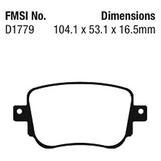 Pastillas de freno traseras de repuesto EBC UD1779 Ultimax2 para Volkswagen GTI 2015-2017 Foto 3 de 4