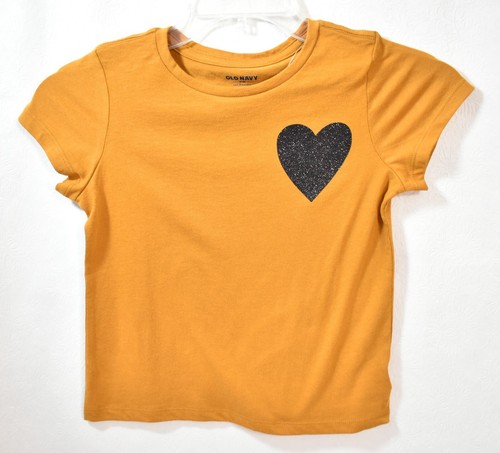 Old Navy T-Shirt Size X-Large 14-16 Glitter Heart Girl's New