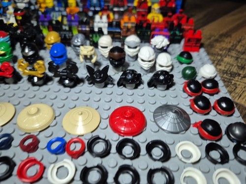 Lego Ninjago Minifigure 270 + Lot Helmets Hats Scarfs Incomplete Parts Pieces - Picture 17 of 24